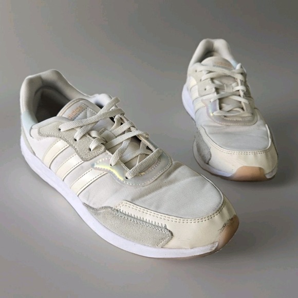 Adidas Retrorun Sneaker  Women's Grey Pink White Size‎ 9 Athletic Running Shoes - Picture 1 of 7